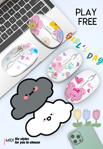 Ratón Inalámbrico Kinggard para <span class=keywords><strong>Niñas</strong></span> <span class=keywords><strong>y</strong></span> Mujeres, Diseño Animado, 1200dpi, 3D, 2.4G, Ergonómico, Mini, para Diestras - Product Image 4