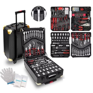 Juego de Llaves de Reparación Automotriz de 599 Piezas Directo de Fábrica, con Estuche, Llaves de Trinquete Rápido Multitamaño, Llaves Hexagonales, Alicates y Destornilladores - Product Image 1
