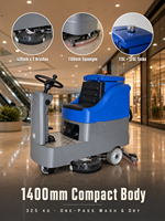 Autolaveuse autoportée WL-860, autonomie 5-6h, réservoirs de 115L et 120L, corps compact 1400mm, largeur 860mm, brosse double 430mm