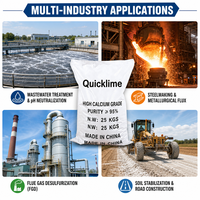 Oxyde de calcium (CaO) Chaux vive en poudre pour le dégivrage routier, l'ajustement du pH des eaux usées, la stabilisation des sols et la désulfuration des gaz de combustion