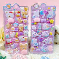 Autocollants en PVC personnalisables mignons de style dessin animé, vente en gros directe du fabricant, autocollants compressibles pour la décoration intérieure