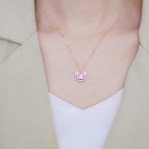 Collier <span class=keywords><strong>Mickey</strong></span> en argent pur S925 sur mesure, professionnel, élégant, luxe léger, design de niche et haut de gamme - Product Image 3