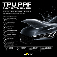 Película Protectora para Pintura de Automóviles con Película de TPU PPF de 8.5mil, Autoregenerable, Antiamarilleo, Transparente y Brillante, Envoltura Duradera