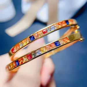 Fine Jewelry Bracelets Bangles Bangles Jewelry Women Indian Gemstone Gold Plated Bangles