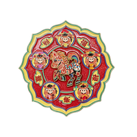 Aimant de réfrigérateur personnalisé en métal à sable mouvant liquide, motif paysage urbain chinois traditionnel, pour souvenir de voyage
