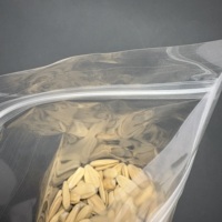 Pochette transparente à fermeture éclair, format personnalisé disponible, idéale pour les collations et les produits secs, résistante à l'humidité