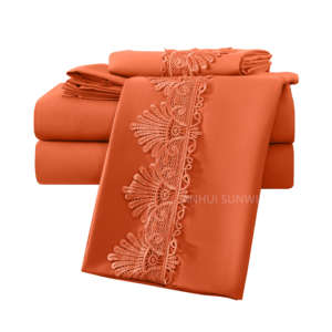 Juego de Sábanas de Microfibra Ecológica Tejida de Estilo Americano, Tamaño Queen y King, 6 Piezas, con Bolsillo Extra Profundo, para Hotel, Venta al Por Mayor Personalizada - Product Image 3