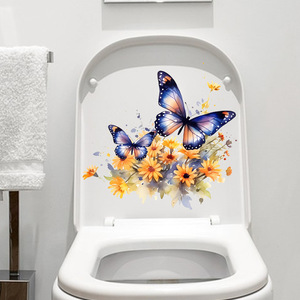 Adesivo da parete con fiore di fiori e fiori per bagno arredamento da toilette per soggiorno decorazione per casa decalcomanie per abbellire <span class=keywords><strong>Mura</strong></span> autoadesive - Product Image 3
