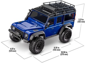 Traxxas TRX-4M Land Rover Defender 1/18 4WD, Vehículo Todoterreno Eléctrico RTR, Motor Titan 180 87T, ECM 2.5, <span class=keywords><strong>Mini</strong></span> <span class=keywords><strong>RC</strong></span> Impermeable - Product Image 6