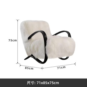<span class=keywords><strong>Fauteuil</strong></span> de salon moderne en fausse <span class=keywords><strong>fourrure</strong></span> de laine de mouton tibétaine <span class=keywords><strong>blanche</strong></span>, canapé paresseux, <span class=keywords><strong>fauteuil</strong></span> pour chambre à coucher, appartement, salle de sport - Product Image 5