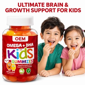 Gommes multi-vitamines quotidiennes pour enfants DHA Omega 3 Zinc <span class=keywords><strong>Vitamine</strong></span> C D3 Soutien immunitaire Croissance Développement - Product Image 1