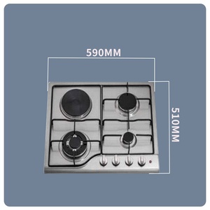 Factory Wholesale 4 Burner Gas and Electric <b>Cooker</b> Hob Stainless Steel Home Cooking Equipment With Glass for RV Use - Product Image 4
