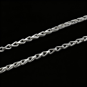 Catena a maglie cubane in argento 925 all'ingrosso, venduta a metro, per la creazione di collane e bracciali da donna e da uomo - Product Image 2