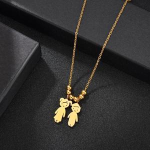 Collana MECYLIFE ragazzo e ragazza in acciaio inox fai da te collana bambino gioielli regalo per la festa della mamma - Product Image 2