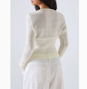 Maglione in Pizzo Lavorato a Maglia Slim Fit da Donna, Nuova Collezione Autunno 2026 Europea e Americana - Product Image 2