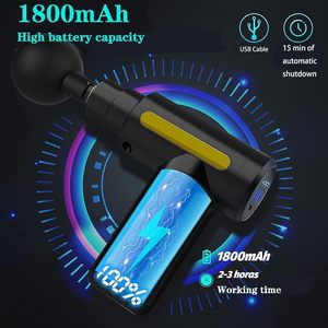 Mini Pistola de Masaje Portátil - Masajeador de Percusión de Tejido Profundo para Cuerpo Completo <span class=keywords><strong>con</strong></span> 12 Cabezales, 6 Velocidades, Batería de 1800mAh y Carga Tipo-C - Product Image 3