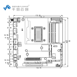 Carte mère Mini ITX Ultra 5 325 NPU TOPS 47 GPU TOPS 40 DDR5 Dual <span class=keywords><strong>HD</strong></span> I210AT 2 Lan SATA 3.0 NVMe SSD Connecteur haute vitesse 120 broches - Product Image 6