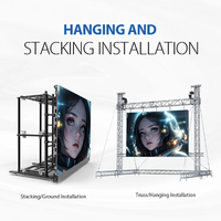 Écran LED de location haute luminosité couleur, mur vidéo LED en aluminium suspendu et empilable pour événements et concerts en extérieur