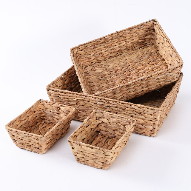 Wholesale Bread Cheap Woven Seagrass Hamper Water Hyacinth Basket