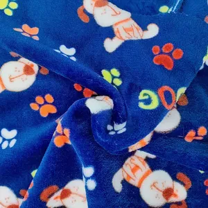 Factory price Print Flannel Fleece 100%Polyester Fabric textiles fabric for blanket baby pyjamas