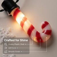 Bastones de Caramelo Navideños de Plástico con Luces LED de 90cm, Decoraciones de Collar Brillantes, Novedad en Venta para Fiestas de Navidad y Año Nuevo