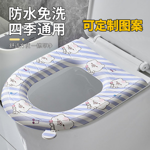 Housse de siège de toilette universelle en EVA, imperméable et résistante à la saleté, pour dropshipping Shopify, chaleur hivernale, toutes saisons, lavable, adhésive - Product Image 4