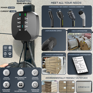 Stazione di Ricarica EV Personalizzabile per Tesla Tipo 2 1 GB/T, Caricabatterie da Parete per Veicoli di Emergenza, Auto BYD MG Model 3 <span class=keywords><strong>ID.4</strong></span> - Product Image 4