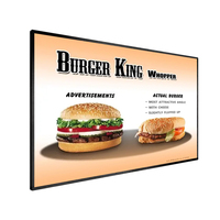 Écran numérique commercial LCD de 43, 49, 55, 65 pouces avec télécommande, CMS, WIFI, pour restaurants, hôtels, aéroports, affichage publicitaire