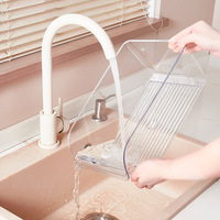 Boîte de rangement moderne transparente et empilable avec couvercle pour réfrigérateur, idéale pour aliments frais, fruits et légumes, avec fonction de drainage