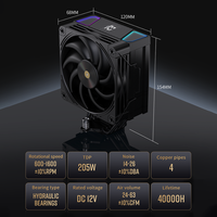 Ventilateur de refroidissement CPU Lovingcool PWM 4 broches avec affichage de la température, installation facile, radiateur de processeur gaming 5V 3 broches ARGB, couvercle supérieur 205W