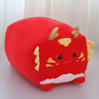 Coussin en peluche carré Dragon avec rembourrage en coton PP, coussin en peluche confortable