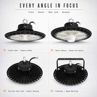 Projecteur Industriel Écologique IP65 SMD2835 en Aluminium à Haute Efficacité Lumineuse 130lm/W, Design Mince, Sans Scintillement, 100W/150W/200W, IRC80