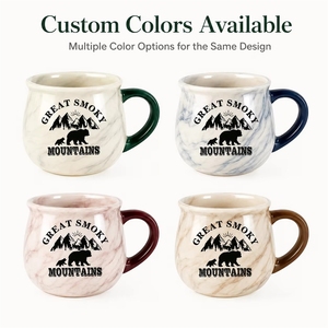 Tasse souvenir en céramique du Parc National des Grandes Montagnes Fumées d'Amérique, fabricant, usine, personnalisation OEM ODM - Product Image 2