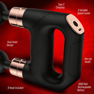 Masajeador Muscular Portátil <span class=keywords><strong>de</strong></span> Doble Cabezal Kingworth Eléctrico Tipo-C, <span class=keywords><strong>Pistola</strong></span> <span class=keywords><strong>de</strong></span> Masaje <span class=keywords><strong>de</strong></span> Doble Cabezal para Masaje Muscular - Product Image 3