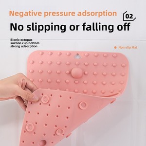 New Silicone Foot Wash <b>Brush</b> Non-Slip Shower Room Bath Mat with Massage <b>Scrubbing</b> Features Removes Dead Skin for Bathrooms - Product Image 2