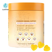 LUVVITA Gummies prébiotiques à l'acide hyaluronique pour femmes, vente en gros personnalisée, favorisent la flore saine, sans additifs artificiels, unique
