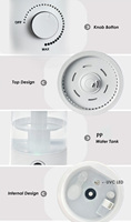 Humidificateurs pour chambre à coucher, 5L, remplissage par le haut, 30H d'autonomie et 26dB de silencieux, pour grande pièce, humidificateur ultrasonique à brume froide et capteur d'humidité