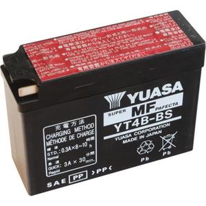 แบตเตอรี่รถจักรยานยนต์ YUASA ใหม่ YT4B-BS 12V 2.3Ah การบำรุงรักษา25.6Wh ฟรี - Product Image 1