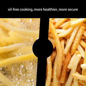 Nuevas freidoras de aire portátiles, perillas dobles, control de temperatura ajustable, capacidad de 4.5L, cesta de aceite desmontable 3,8, freidoras de aire con mango - Product Image 2