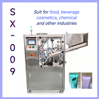 Machine de remplissage de pâte entièrement automatique SX-009, corps en acier inoxydable 304, puissance 2,6 kW, scelleuse ultrasonique pour tubes de lotion chimique