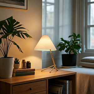 Copper fabric Premium Quality Vintage Decorative Dark <b>Bedside</b> <b>Table</b> Lamp Home Decor Modern Desk Lamp Luxury Bed Side - Product Image 4
