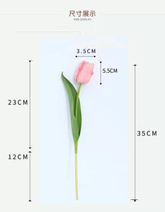 Mini Bouquet de Tulipes Artificielles Douces au Toucher pour Mariage, Maison, Hôtel – Vente en Gros, Fabrication OEM, Couleurs Personnalisées - Product Image 6