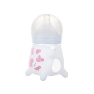 Nuk-botella de vidrio Natural para alimentación de bebé, almacenamiento completo, cuello ancho, alta calidad