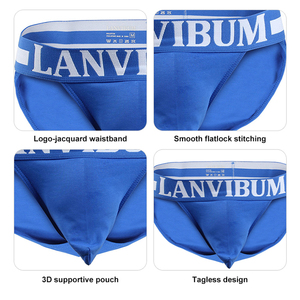 Customized <strong>Men's</strong> Mid-Rise Cotton Spandex Breathable Underwear Eco-Friendly Fabric Soft Comfortable <strong>Mens</strong> <strong>Tanga</strong> - Product Image 2