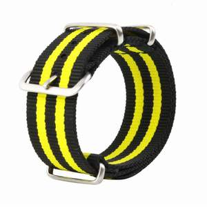 Bracelet en nylon intégré respirant de couleur unie 18/20/22 mm pour montres 18 mm, style NATO avec design tissé – Vente en gros - Product Image 5