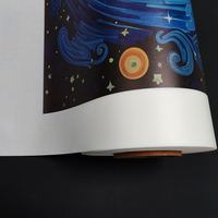 Tissu de bannière en polyester brillant imperméable 120 g/m² OEM, résistant aux plis, pour une installation facile sur les cadres