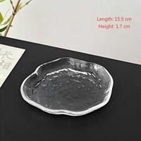 Creatieve glazen schaal in Scandinavische stijl, voor koude gerechten, fruit, soep, saus, azijn, onregelmatige vorm, eetgerei.