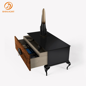 Modern Luxury <strong>Mahogany</strong> Finish Nightstand Elegant Bedroom Furniture <strong>Bedside</strong> <strong>Table</strong> with Solid Wood Drawer - Product Image 3