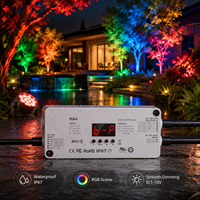 Contrôleur LED RGBW étanche IP67 DMX DALI 4 canaux PWM Dimmer 6A Sortie Durable pour Kit d'éclairage de Jardin, Bâtiment, Fêtes OEM