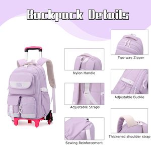 Free sample Women's and Men's 18-inch Rolling <b>Wheeled</b> Laptop Travel <b>Backpack</b> for Business Travel - Product Image 3